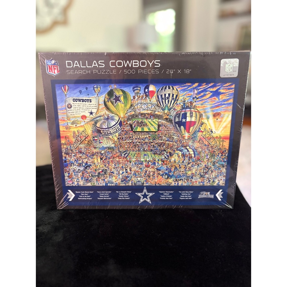 NFL Dallas Cowboys Joe Journeyman Search Puzzle 500 Pieces 24x18 New Sealed